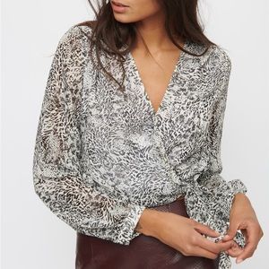 Dynamite Wrap Blouse